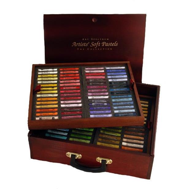 White Smoke Art Spectrum Deluxe Soft Pastels Collectors Chest, 154Pce Pastels & Crayons