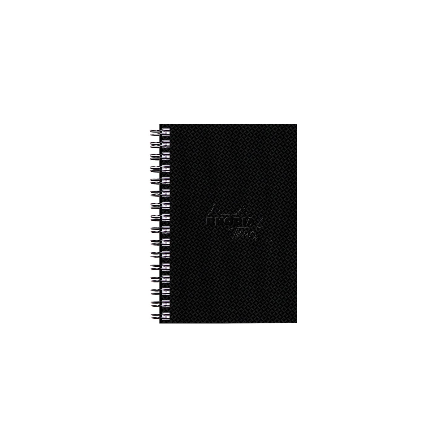 Black Rhodia Touch Wirebound Watercolour Book (Hot Pressed Paper) A6 Portrait Pads