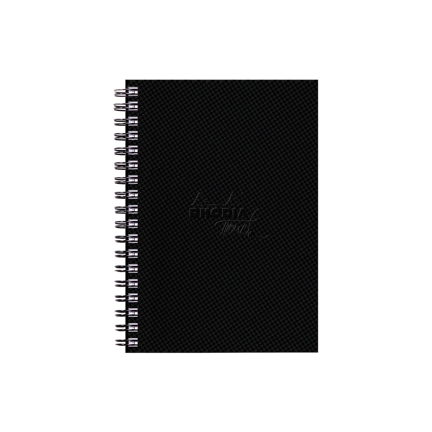 Black Rhodia Touch Wirebound Watercolour Book (Hot Pressed Paper) A5 Portrait Pads