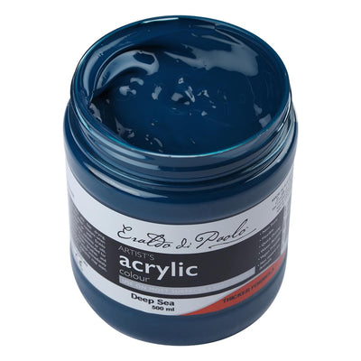 White Smoke Eraldo di Paolo Acrylic Paint, Deep Sea, 500ml Acrylic Paints