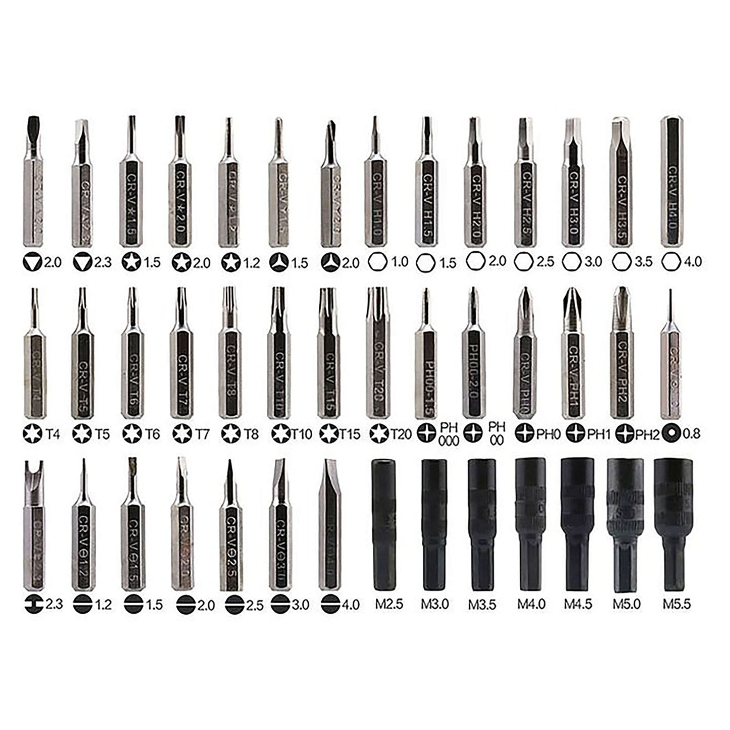 BST Magnetic Precision Screwdriver Set with Carry Case (45 pieces)