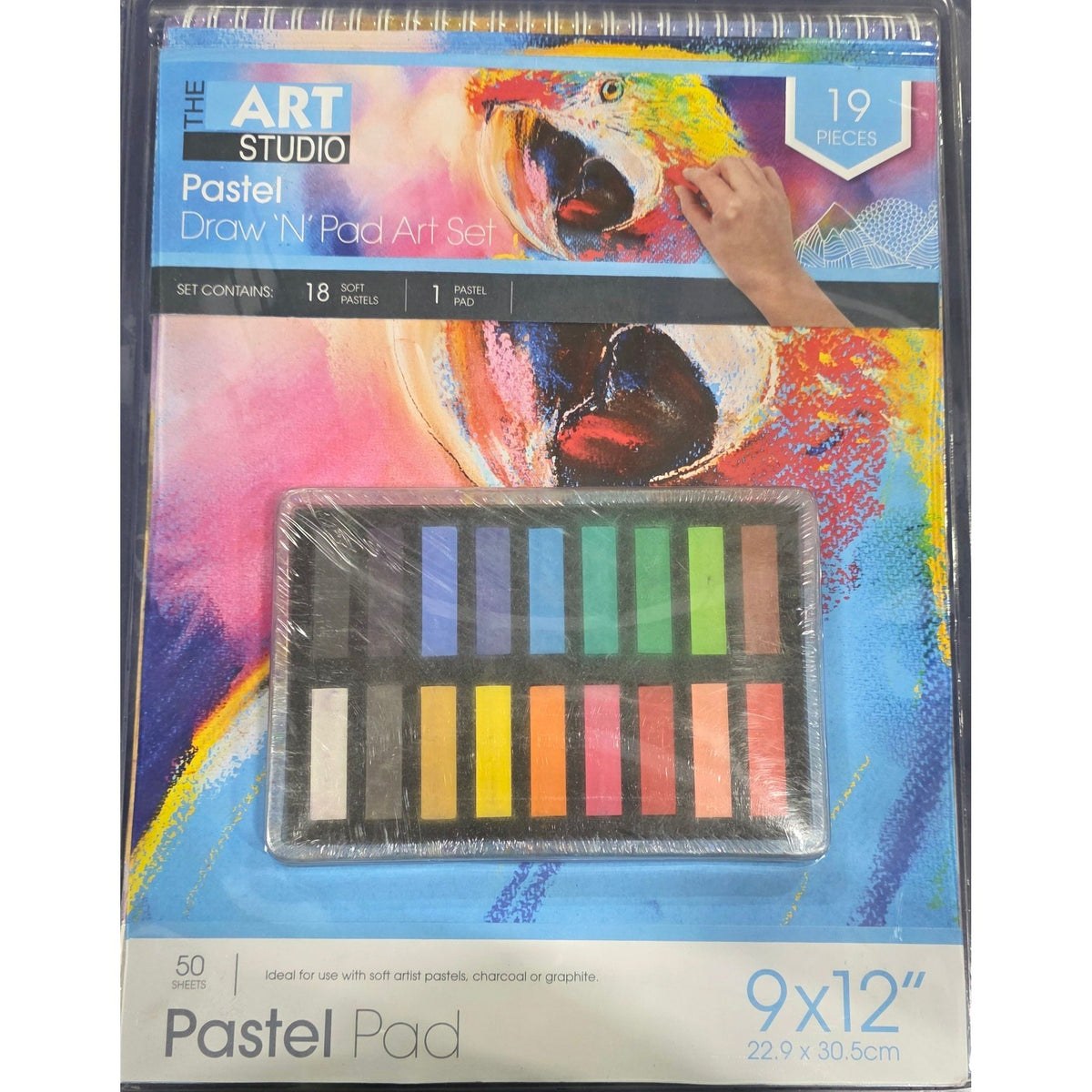 Dark Gray The Art Studio Beginners Series Soft Pastels&Pad Set Pastels & Charcoal
