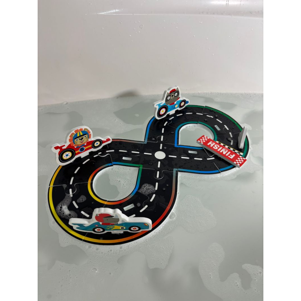 Dark Gray Bath Time Racing Car Grand Prix Set Bath Time Fun