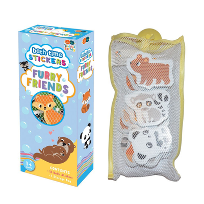 White Smoke Bath Time Stickers, Furry Friends Bath Time Fun