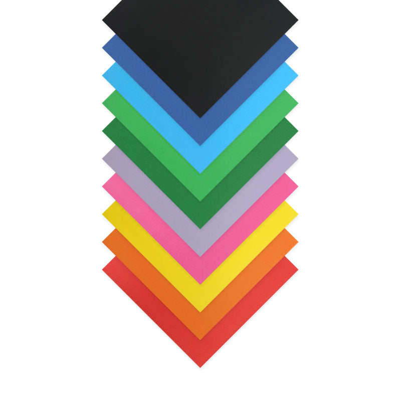 Quill Shapes Matte Squares, 127mm, Double Sided 80gsm, Assorted Colours, 360pk
