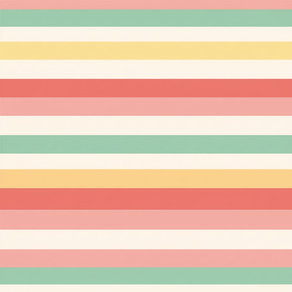 Seashell Hallmark Pastel Stripes Flat Wrap 68cm x 49cm Bags & Invitation