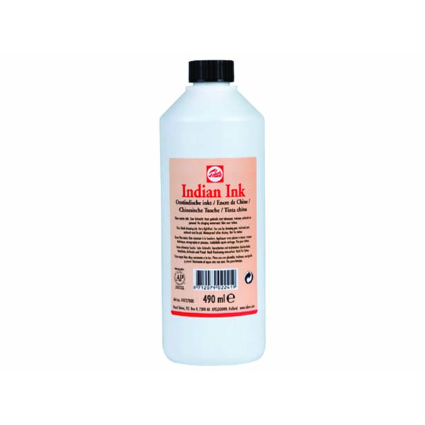 White Smoke Talens Indian Ink, Black, 490ml Ink