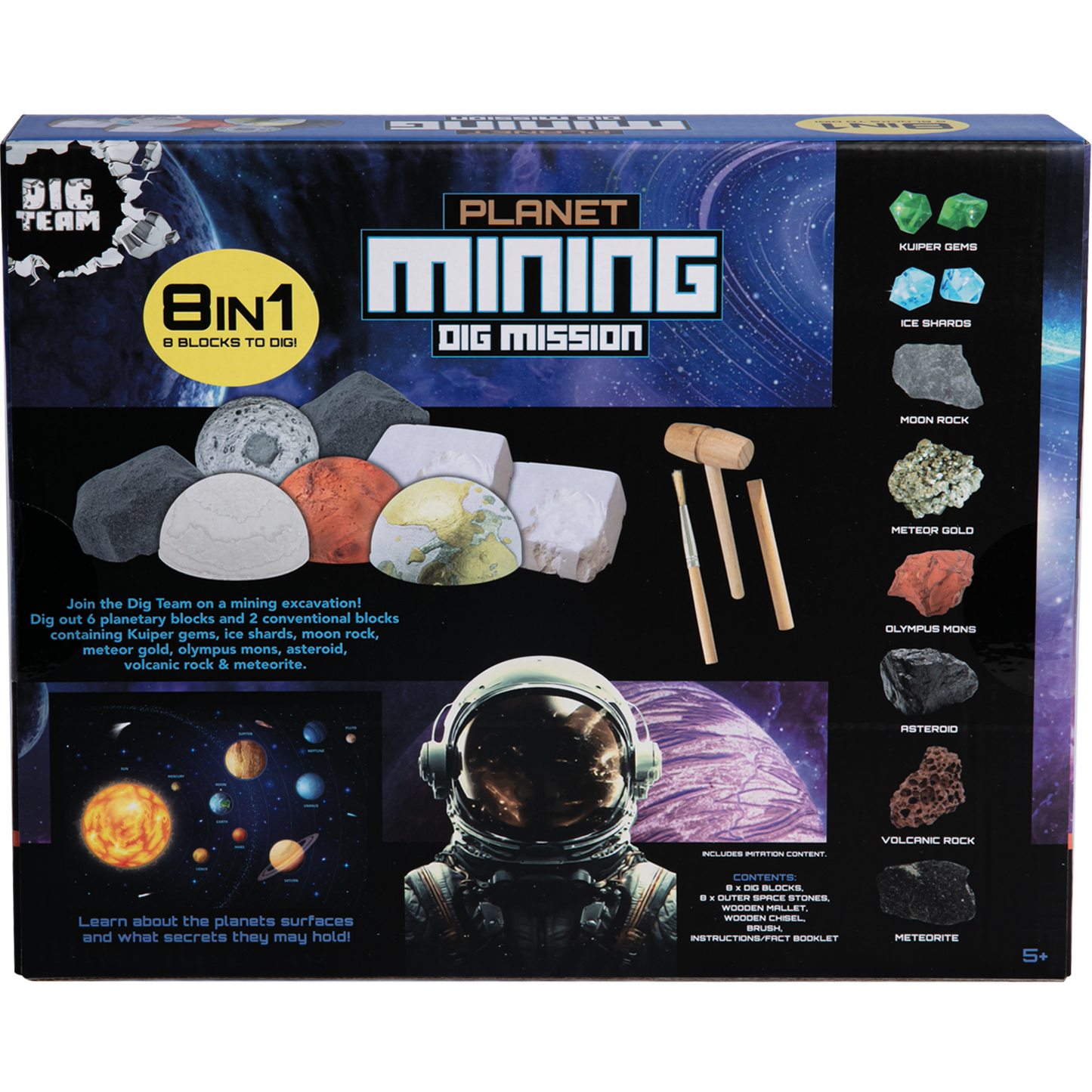Gray 8 IN 1 EXPLORE SPACE EXCAVATION KIT Kids Craft Kits