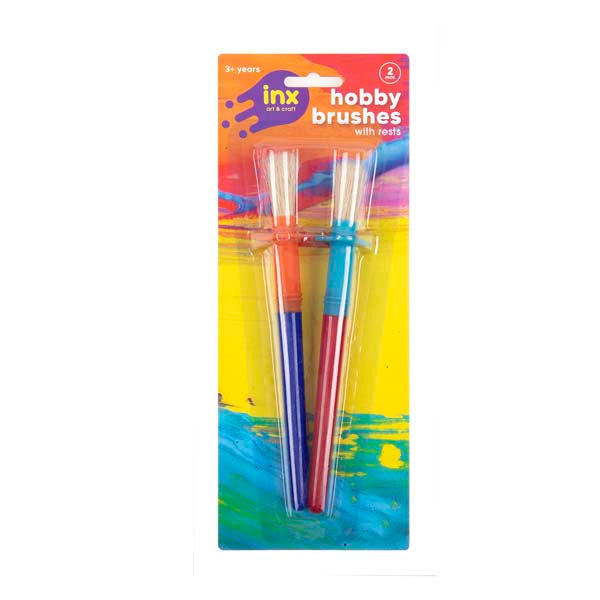 Gold Inx Kids Hobby Paint Brushes, 2Pk Kids Painting Supplies