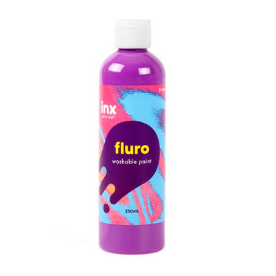 White Smoke Inx Washable Paint, Fluro Purple, 250ml Kids Paints