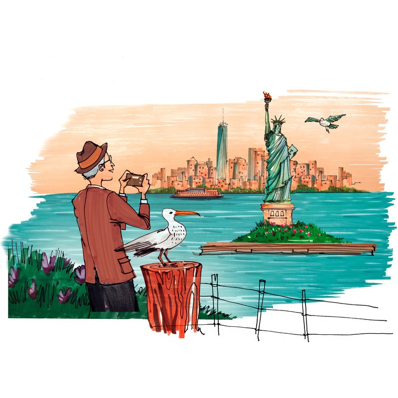 White Smoke Faber-Castell India ink Pitt Artist Pen Set, New York, 12pcs Pens and Markers