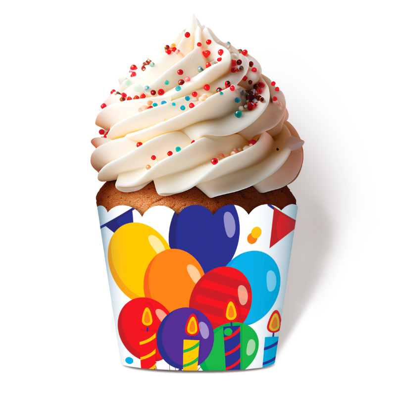 White Smoke Cupcake Cups 12 Pack - Birthday Themed Parties