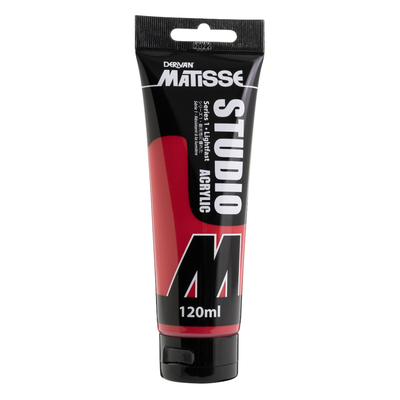 White Smoke Derivan Matisse Studio Acrylic Paint, 120ml, Primary Red Acrylic Paints