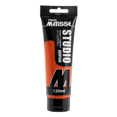 White Smoke Derivan Matisse Studio Acrylic Paint, 120ml, Vermilion Acrylic Paints