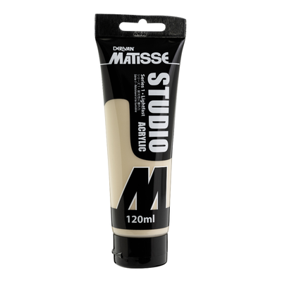 White Smoke Derivan Matisse Studio Acrylic Paint, 120ml, Unbleached Titanium Acrylic Paints