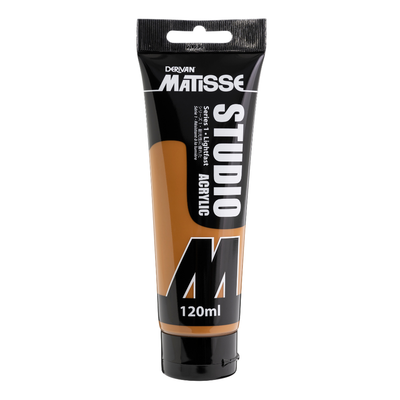 White Smoke Derivan Matisse Studio Acrylic Paint, 120ml, Raw Sienna Acrylic Paints