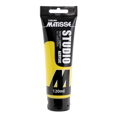White Smoke Derivan Matisse Studio Acrylic Paint, 120ml, Lemon Yellow Acrylic Paints