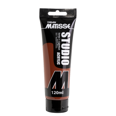 White Smoke Derivan Matisse Studio Acrylic Paint, 120ml, Burnt sienna Acrylic Paints