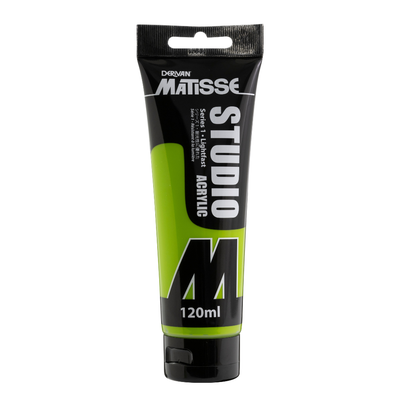 White Smoke Derivan Matisse Studio Acrylic Paint, 120ml, Australian Yellow Green Acrylic Paints