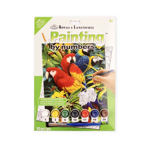 Seashell Royal & Langnickel Painting By Numbers Junior Small Majestic Macaws Kids Painting Supplies