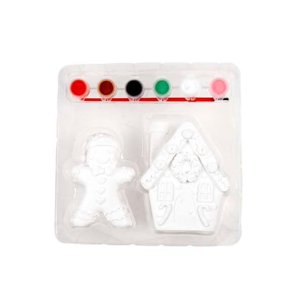 White Smoke Xmas Paint Your Own Plaster Kit, Xmas Themes, 2pk 20x20x6cm Christmas