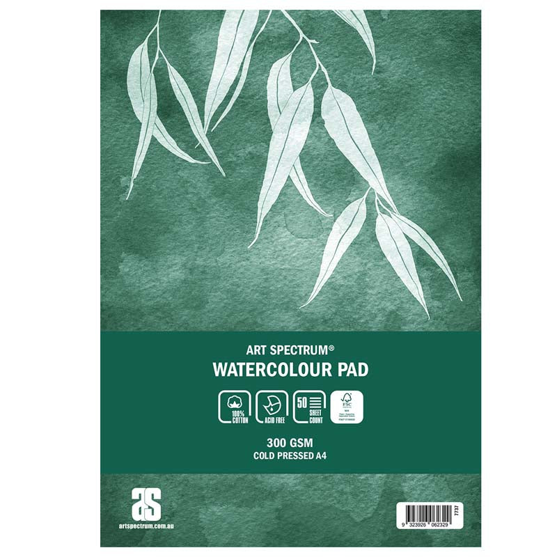 Dark Slate Gray Art Spectrum 100% Cotton Studio Watercolour Pad, A4 300gsm, 50 sheets Pads