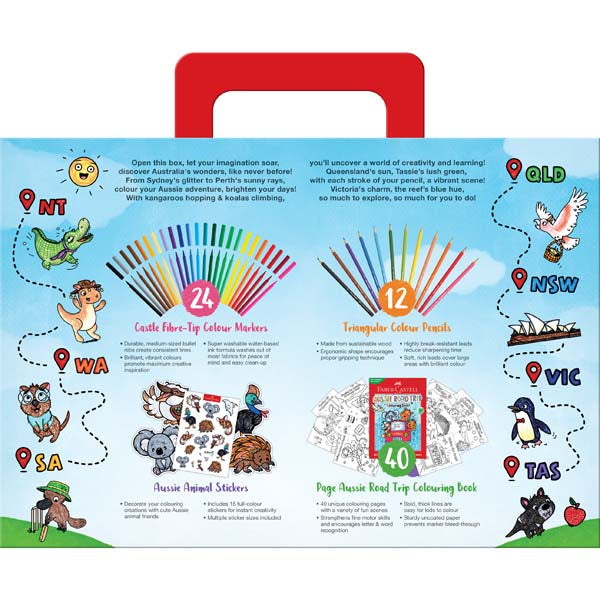 White Smoke Faber Castell Aussie Road Trip Activity Set Kids Craft Kits