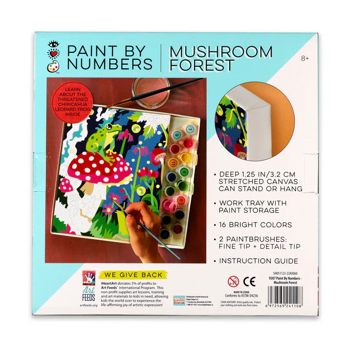 White Smoke I Heart Art Paint By Number Kits, Mushroom Forest Kids Paint and Canvas
