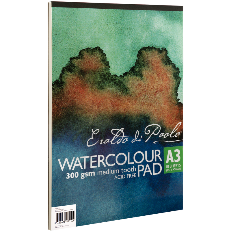 Dark Slate Gray Eraldo Di Paolo A3 Cold Pressed Watercolour Pad 300gsm 100% Cotton 10 Sheets Pads