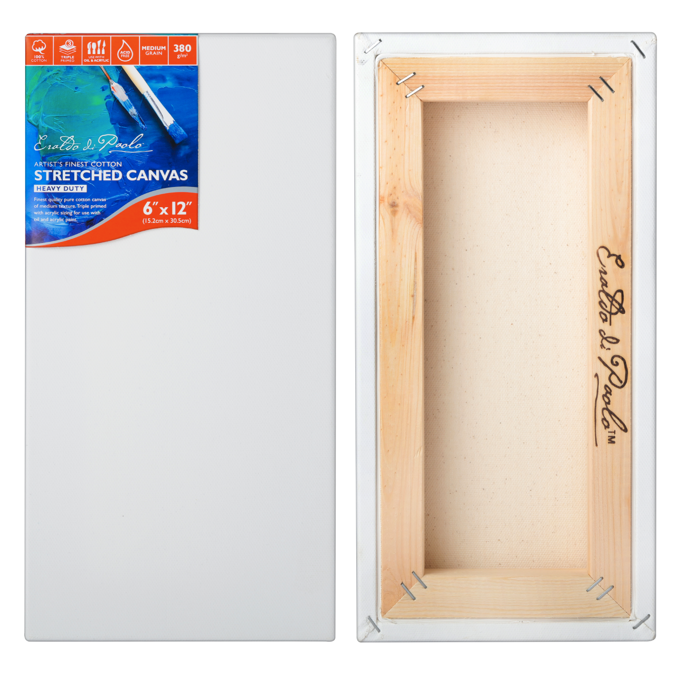 Light Gray 6 x 12 inches Eraldo di Paolo Gallery Wrapped Stretched Canvas Gallery Wrapped Stretched Canvas