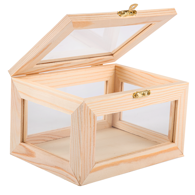 Wheat Urban Crafter Pine Frame Box with Window Sides 15x11x9cm Frames
