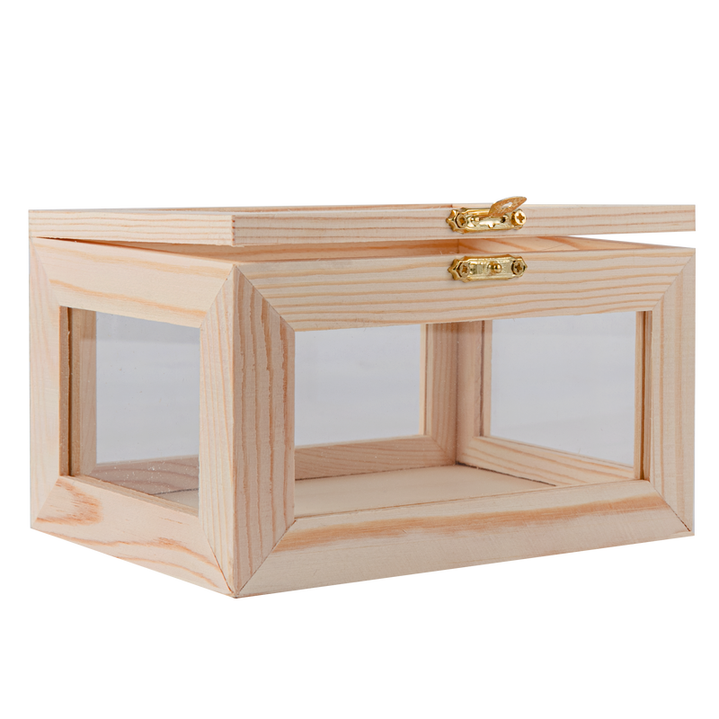 Tan Urban Crafter Pine Frame Box with Window Sides 15x11x9cm Frames