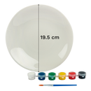 Light Gray Art Star Christmas Paint Your Own Santa Plate 19cm Christmas