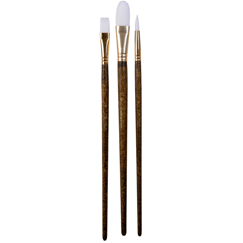 Dark Slate Gray Eraldo di Paolo Acrylic Brush set 3pc - 189399 Paint Brushes