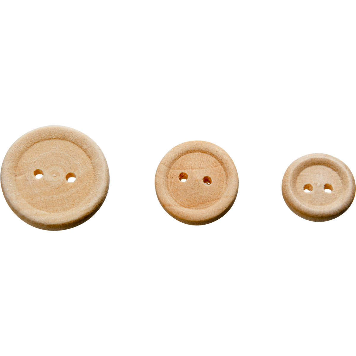 Tan Teacher's Choice Natural Wooden Buttons Assorted Sizes 100 Pieces Kids Craft Basics