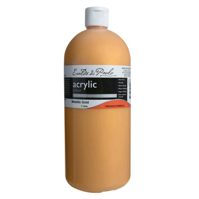 White Smoke Eraldo di Paolo Acrylic Paint, Metallic Gold, 1L Acrylic Paints