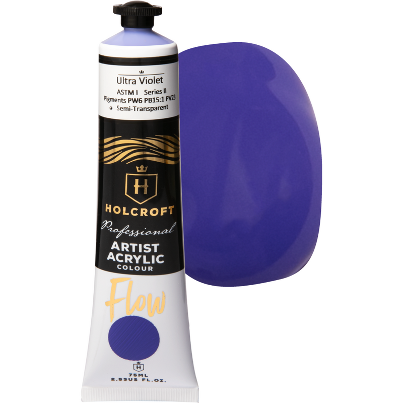 Dark Slate Blue Holcroft Professional Acrylic Flow Paint 75ml Ultra Violet Series 2 Acrylic Paints