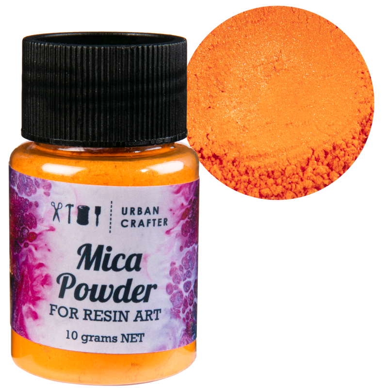Black Urban Crafter Resin Mica Powder-Magic Orange 10g Resin Craft