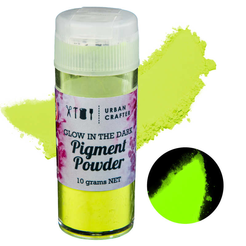 Green Yellow Urban Crafter Glow In The Dark Pigment-Yellow 10g Resin Craft