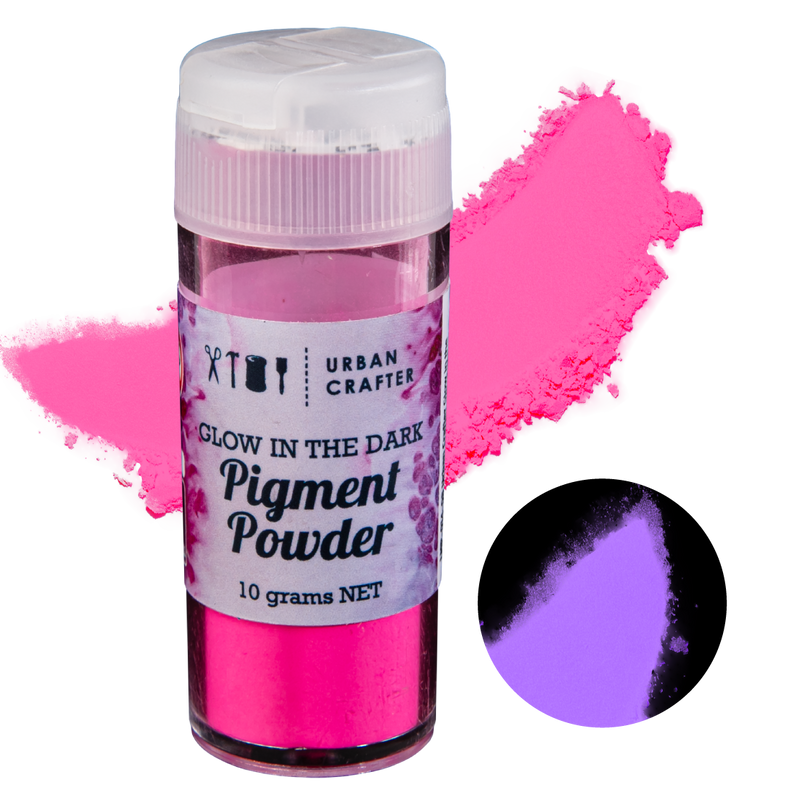 Orchid Urban Crafter Glow In The Dark Pigment-Fuchsia 10g Resin Craft