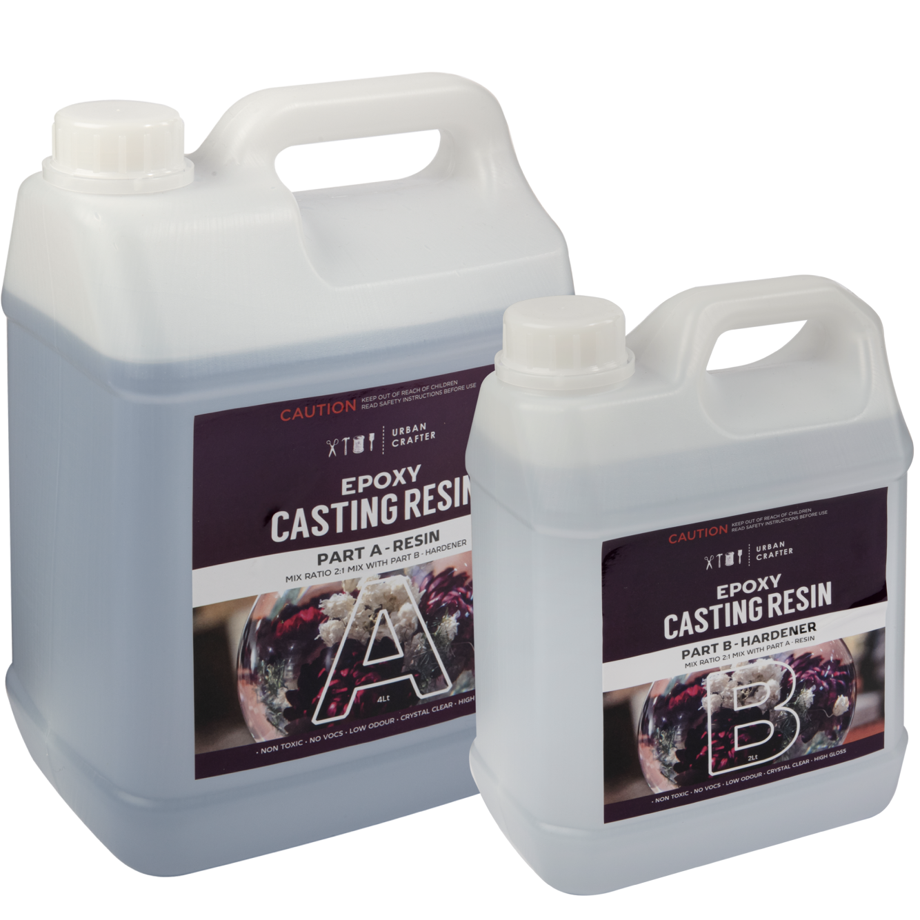 Urban Crafter Casting Resin for Moulds Kit 21, 6Lt (4Lt + 2Lt)