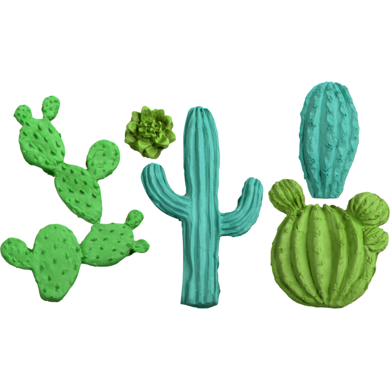 Medium Sea Green The Clay Studio Cactus Silicone Mould for Polymer Clay and Resin 11.2x8x1cm Moulds