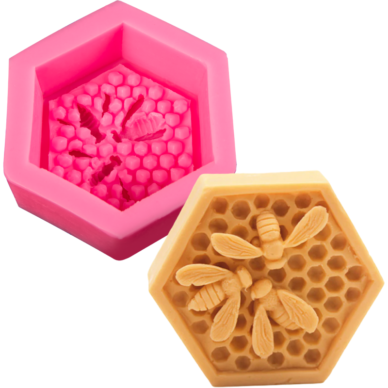 Coral The Clay Studio Honeycomb Silicone Mould for Polymer Clay and Resin 7.1x7.1x3.7cm Moulds