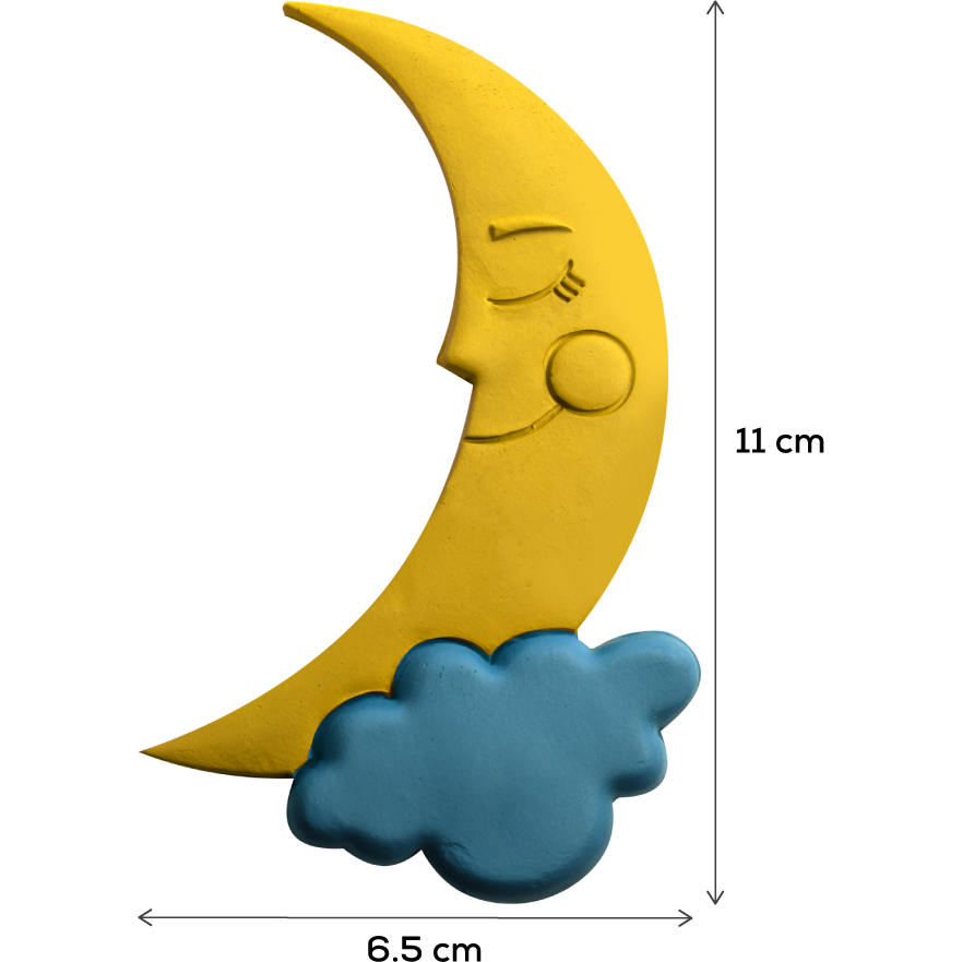Dark Slate Gray The Clay Studio Smiling Moon And Clouds Silicone Mould for Polymer Clay and Resin 12x6.7x1cm Resin Moulds