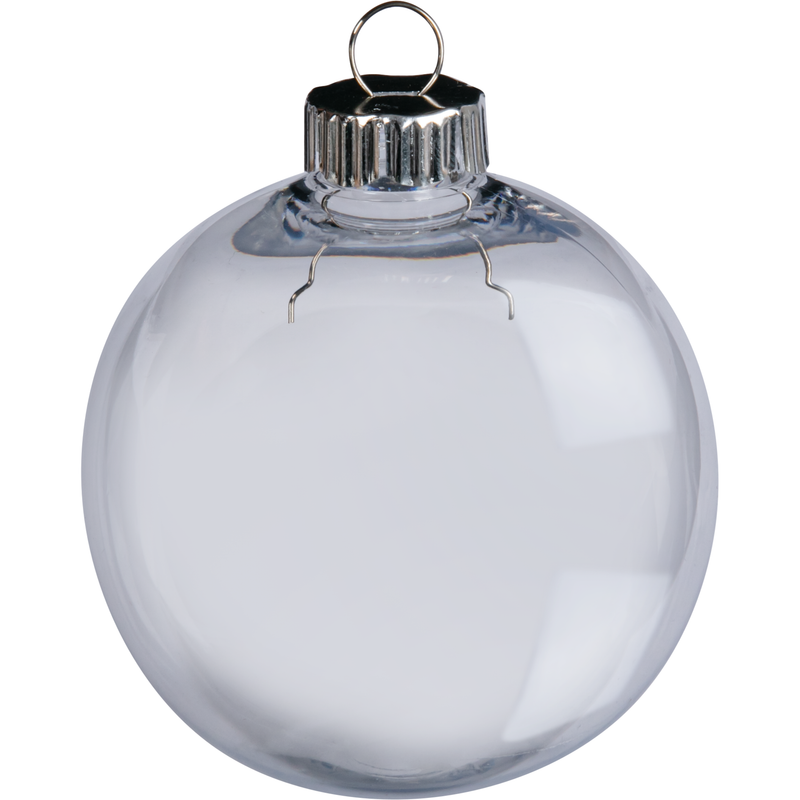 Gray Make A Merry Christmas Clear Round Baubles 83mm 4 Pack Christmas