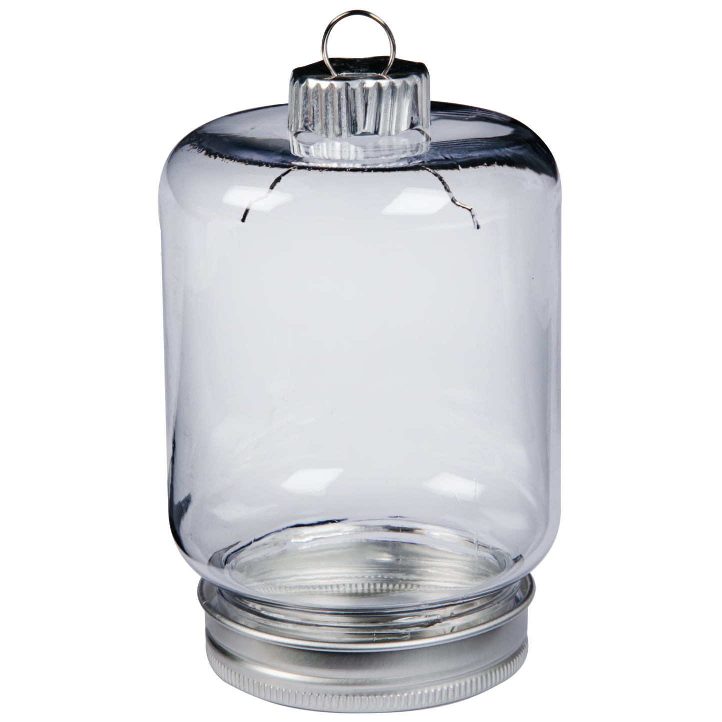 Gray Make A Merry Christmas Plastic Mason Jar Ornament 100mm 3 Pack Christmas