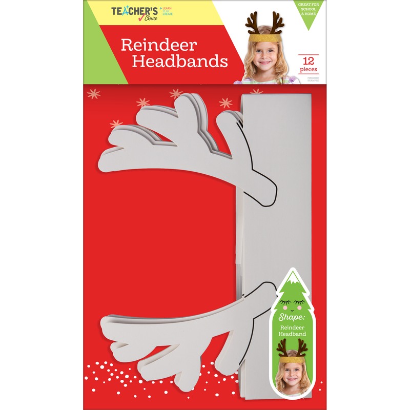Firebrick Teachers Choice Reindeer Headband 12Pk Christmas