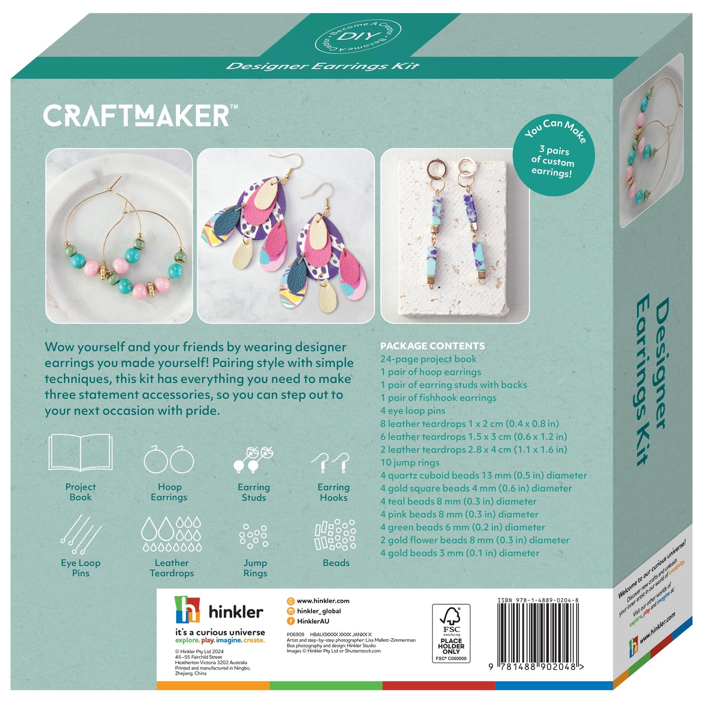 Gray Craft Maker Designer Earrings Kit Jewellery