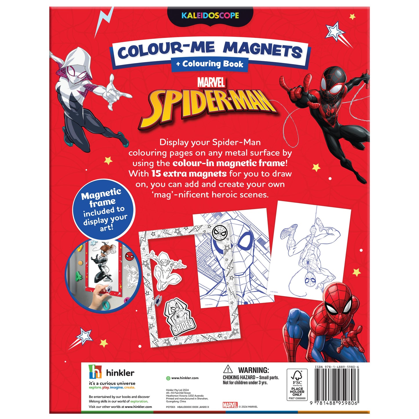White Smoke Colour Me Magnets - Spider-Man Kids Craft Kits