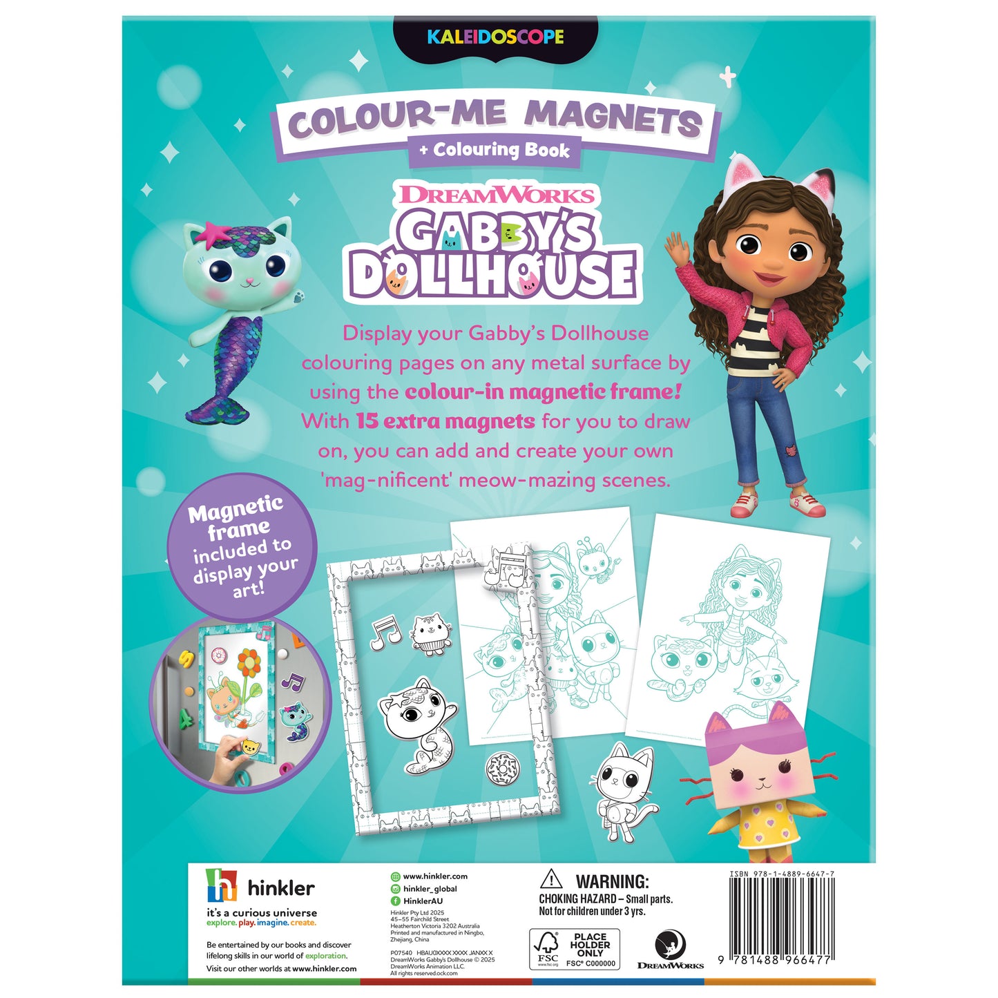 White Smoke Colour Me Magnets - Gabbys Dollhouse Kids Craft Kits